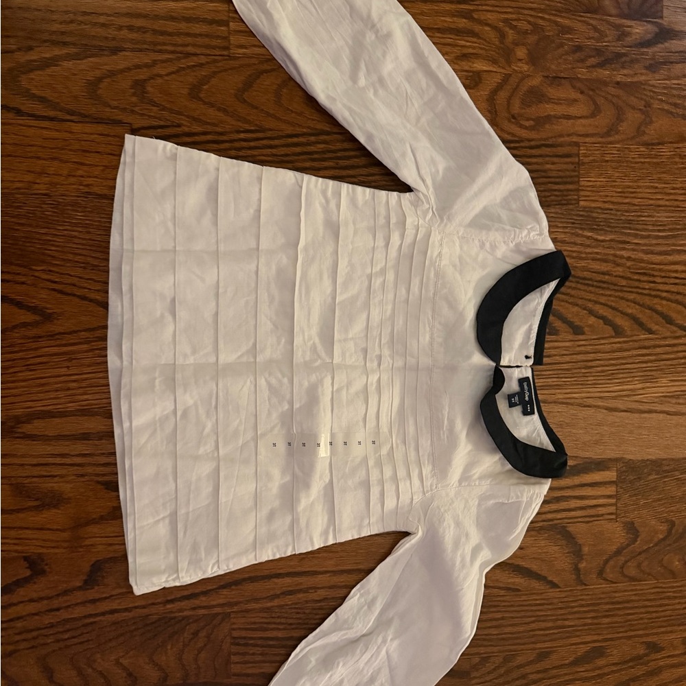 GAP Kids White Shirt with Black Collar